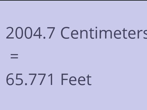 2004.7 CM TO FEET