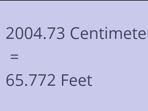 2004.73 CM TO FEET