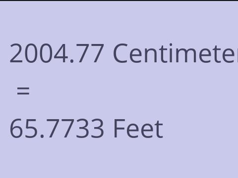 2004.77 CM TO FEET