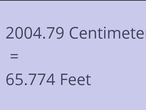 2004.79 CM TO FEET