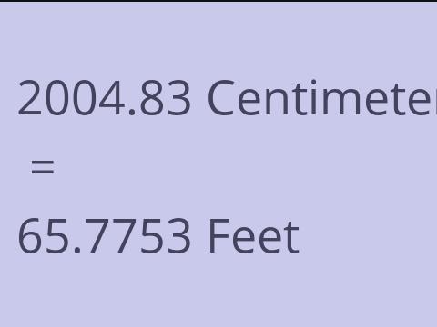 2004.83 CM TO FEET