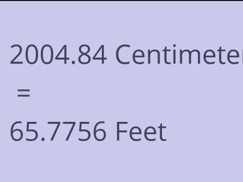 2004.84 CM TO FEET