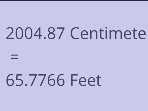 2004.87 CM TO FEET