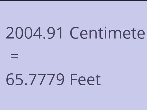 2004.91 CM TO FEET