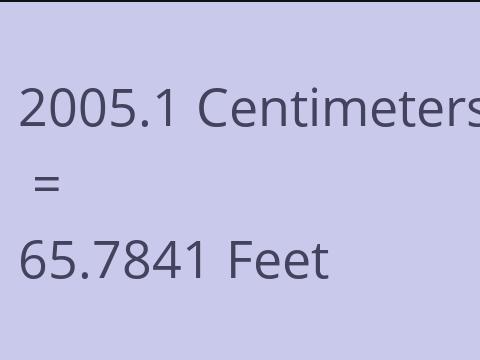 2005.1 CM TO FEET