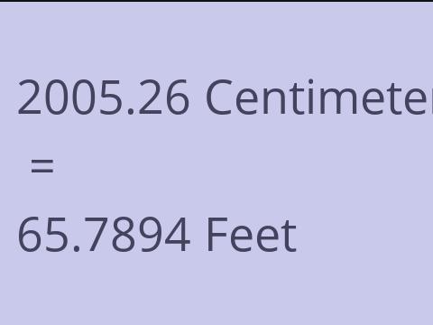 2005.26 CM TO FEET