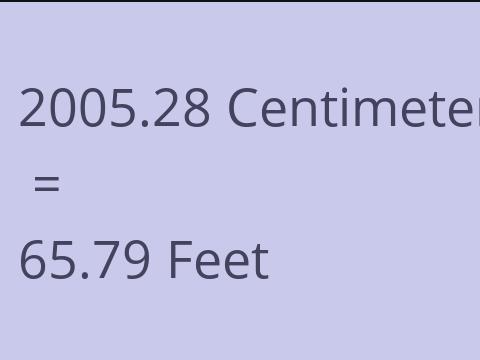 2005.28 CM TO FEET