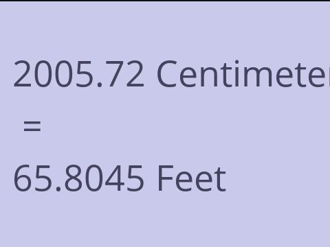 2005.72 CM TO FEET