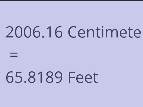 2006.16 CM TO FEET