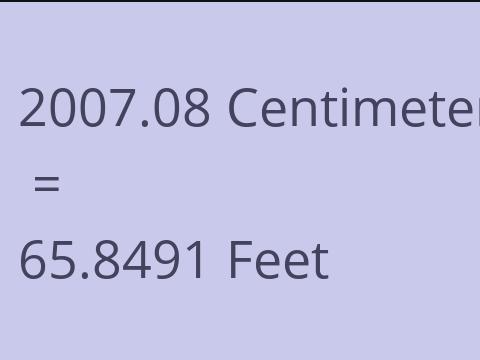 2007.08 CM TO FEET