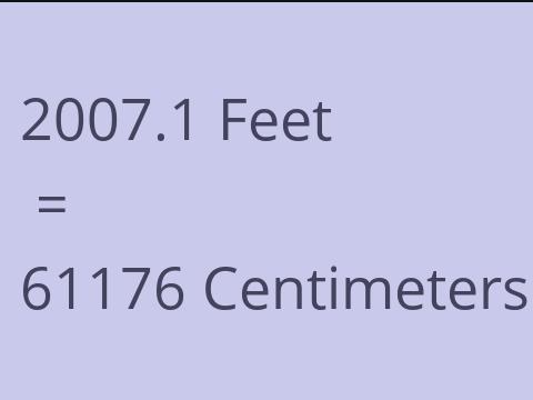 2007.1 FEET TO CM