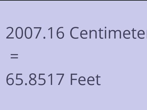 2007.16 CM TO FEET