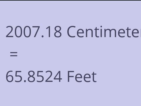2007.18 CM TO FEET
