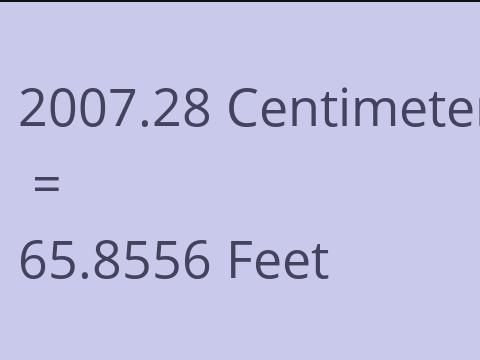 2007.28 CM TO FEET