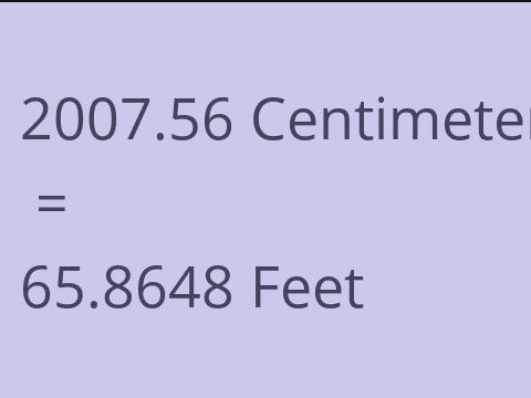 2007.56 CM TO FEET