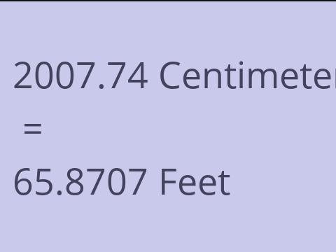 2007.74 CM TO FEET