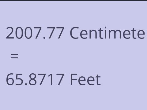 2007.77 CM TO FEET