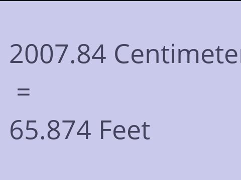 2007.84 CM TO FEET