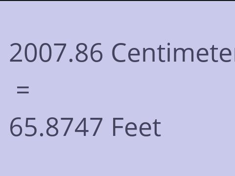 2007.86 CM TO FEET