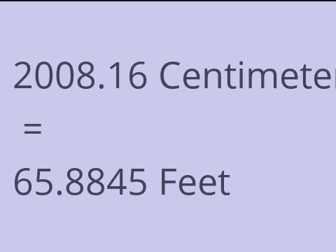 2008.16 CM TO FEET