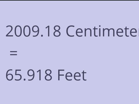 2009.18 CM TO FEET