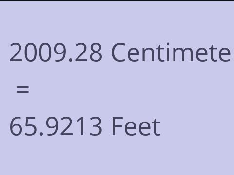 2009.28 CM TO FEET