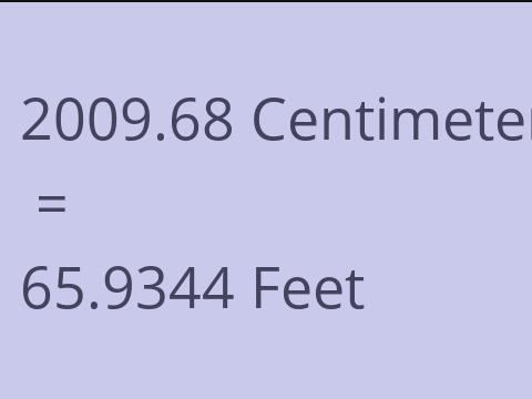 2009.68 CM TO FEET