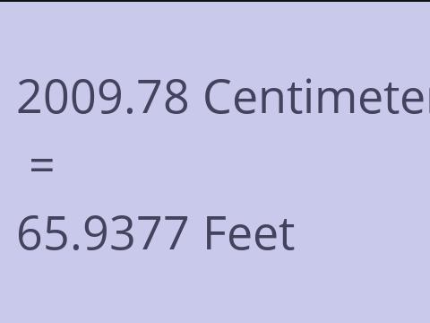 2009.78 CM TO FEET