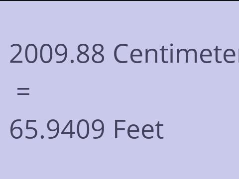 2009.88 CM TO FEET