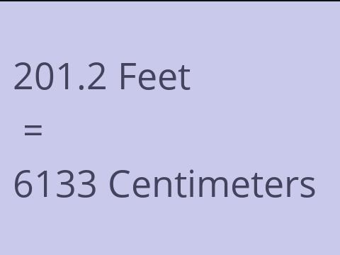 201.2 FEET TO CM