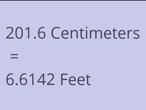 201.6 CM TO FEET