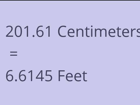 201.61 CM TO FEET