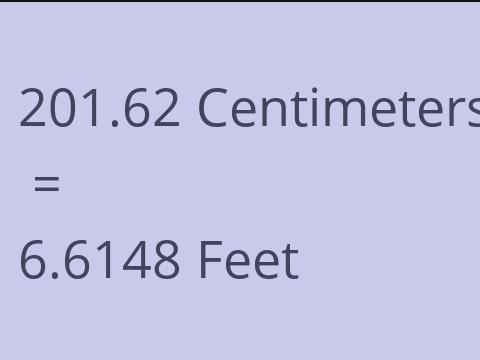 201.62 CM TO FEET