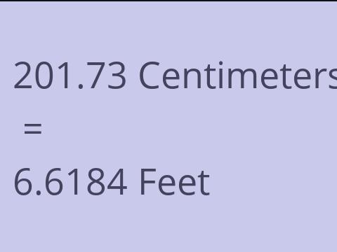 201.73 CM TO FEET