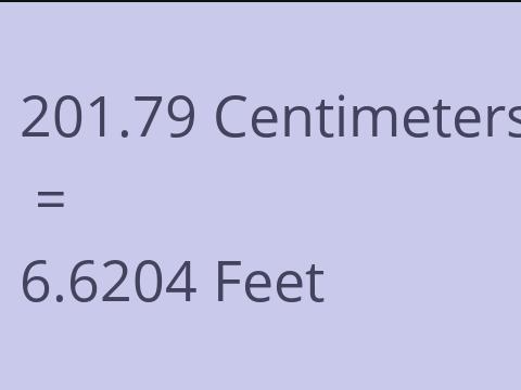 201.79 CM TO FEET