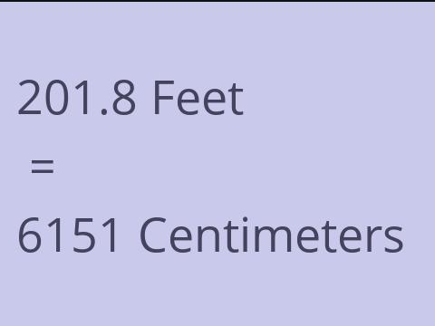 201.8 FEET TO CM