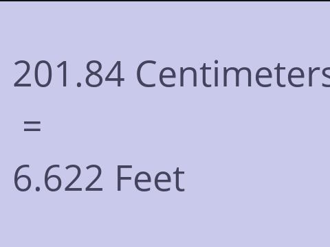 201.84 CM TO FEET