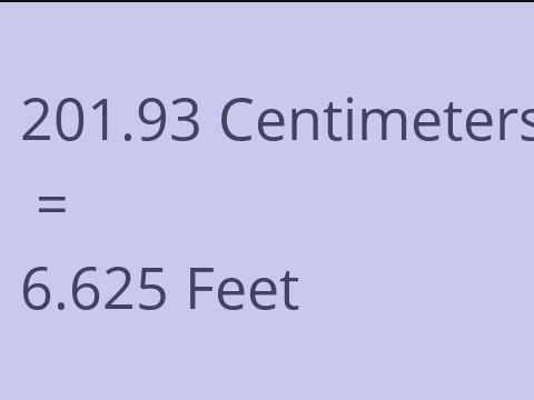 201.93 CM TO FEET