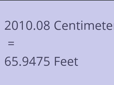 2010.08 CM TO FEET