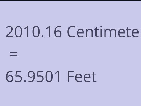 2010.16 CM TO FEET