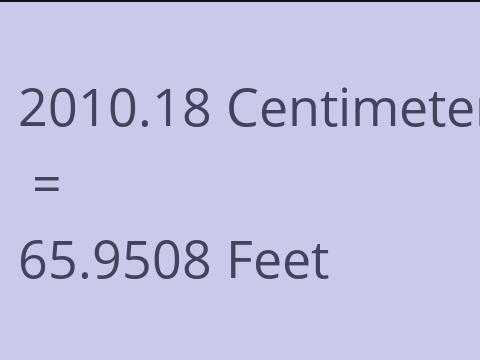 2010.18 CM TO FEET