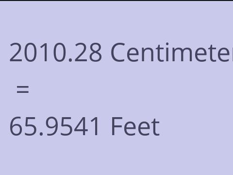 2010.28 CM TO FEET