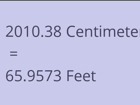 2010.38 CM TO FEET