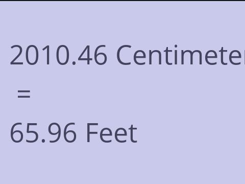 2010.46 CM TO FEET
