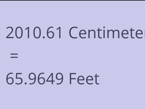 2010.61 CM TO FEET