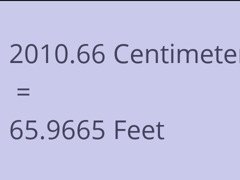 2010.66 CM TO FEET