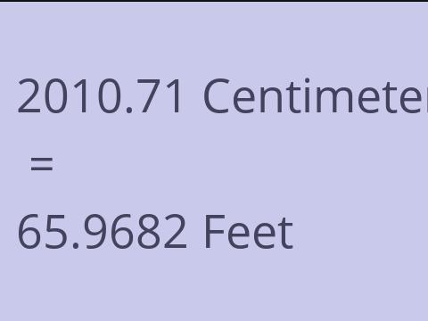 2010.71 CM TO FEET