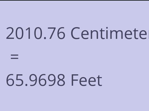 2010.76 CM TO FEET