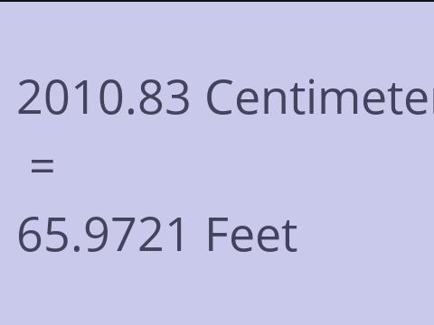 2010.83 CM TO FEET