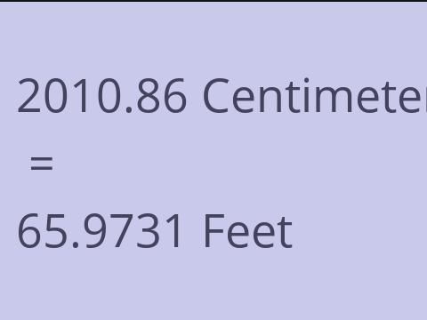 2010.86 CM TO FEET